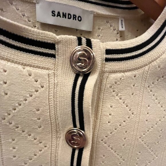 NWT Sandro crop bottun down cardigan - Picture 4 of 9